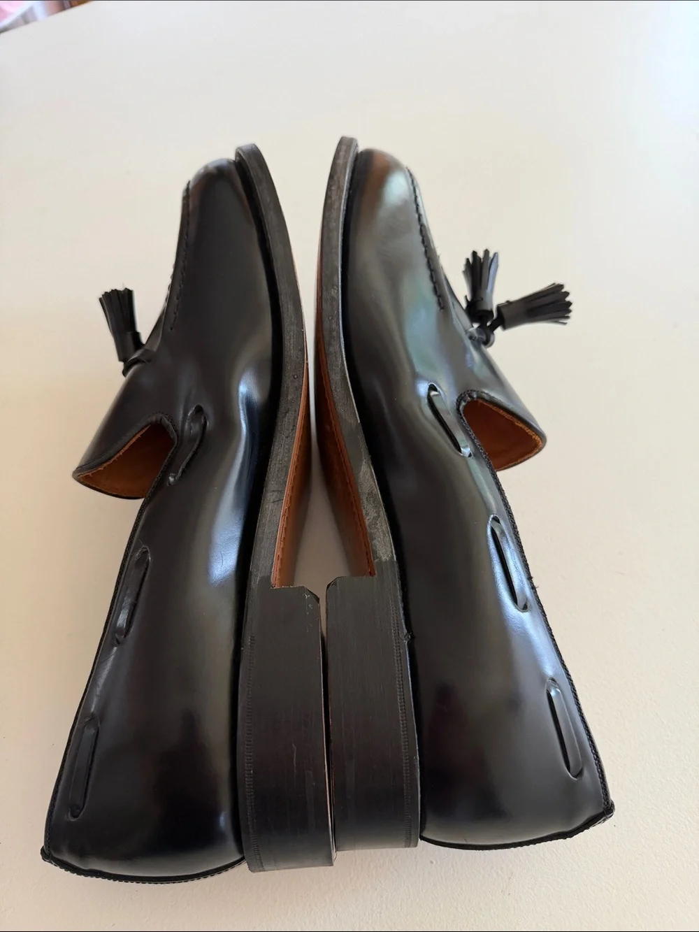 Todd Snyder X Sanders Classic Black Tassel Loafers Sz 11.5. Bag7